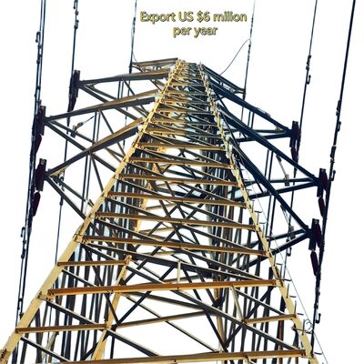 Duurzame gegalvaniseerde stalen stroomtransmissie toren 66KV 132KV Multi Circuit Electrical Grid mast