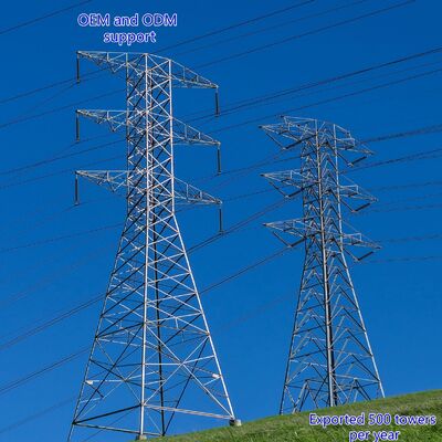 10KV 380KV Power Transmission Tower Hot Dip gegalvaniseerd Raster Hoogspanningsstaal