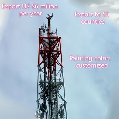 Sterke en Duurzame 3-benige Buisstalen Toren Ontworpen om te Voldoen aan Eisen van Belasting en Milieu in de Industrie