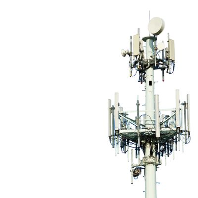 Monopole Tower Telecom Steel Structure Hot Dip Galvanized Painted Design Code ANSI TIA 222 G H F Wind Speed Up to 250 kmh