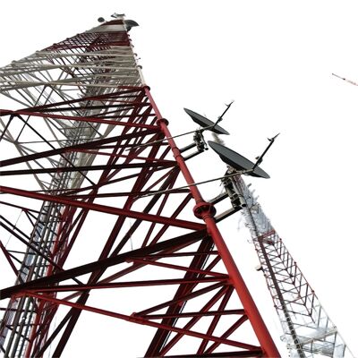 Lichte 45 Meter 3-benige Tubulaire Cellulaire Magnetron Verzinkte Isp Pylon Antenne 5g Paal 3-benige Stalen Rooster Toren