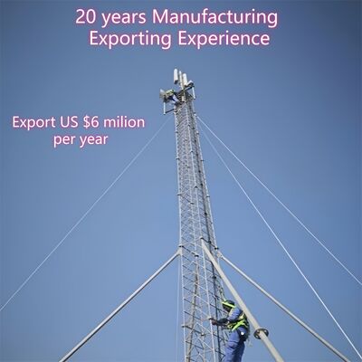 Geaffineerde draadtoren ontworpen om de hoogte te maximaliseren met minimaal gebruik van bouwmaterialen op basis van ANSI/TIA-222-G-H-F ontwerpcodes