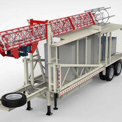 Telescopische toren 15-30M gegalvaniseerde stalen vrachtwagen gemonteerde communicatie-antenne 40M/S winddicht