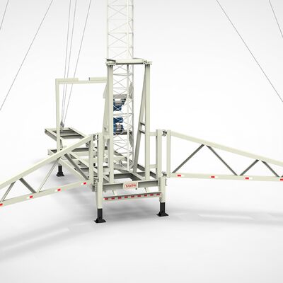 Telescopisch gegalvaniseerd staal 15 20 25 30M 5G 4G Wifi communicatietoren op wielen