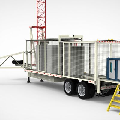 30M Telescopische toren gegalvaniseerde staal vrachtwagen gemonteerde communicatie antenne 40M/S Windweerstand ISO gecertificeerd