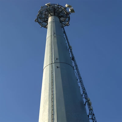 Monopole Tower zelfdragende telecomtoren met staalsoorten Q235B Q235C Q235D en Q355B Q355C Q355D die voldoen aan de normen EN 10025