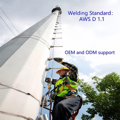 Monopole Tower Telecom-toren van staal, ontworpen volgens GB T 700 en GB T 1591 normen, die de structurele integriteit van de telecoms garandeert