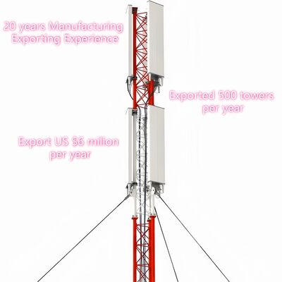 20m-100m Koudebestendige Versterkte Afgespannen Draad Toren voor Alpen Laag Temperatuur Gebied Communicatie