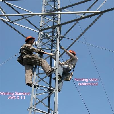 15m-40m Hot Dip Galvanized Guyed Wire Tower for Railway GSM-R Communication & Track Monitoring