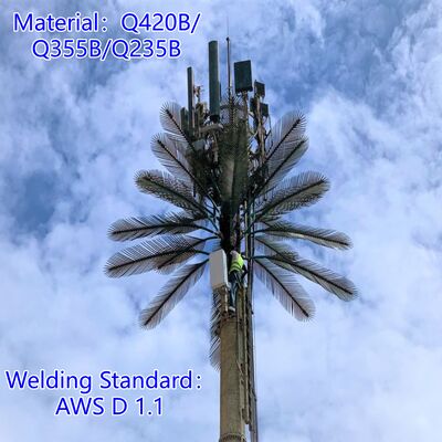 10 16 22M Woonwijk Bionische Boom Gecamoufleerd Gegalvaniseerd Staal Zelfdragende Outdoor 5G 4G Wifi Telecom Toren