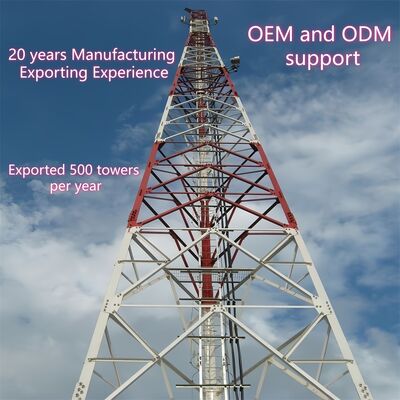 10 16 22 28M Lichtgewicht 3-potige hoekige stalen gegalvaniseerde zelfdragende buiten 5G 4G Wifi landelijke telecomtoren