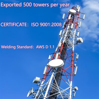 15 25 35M Multi Signaal 3 Legged Buisvormig Staal Gegalvaniseerd Zelfdragende Outdoor 5G 4G Wifi Radio Telecom Toren
