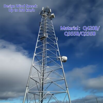 15 25 35M Multi Signaal 3 Legged Buisvormig Staal Gegalvaniseerd Zelfdragende Outdoor 5G 4G Wifi Radio Telecom Toren