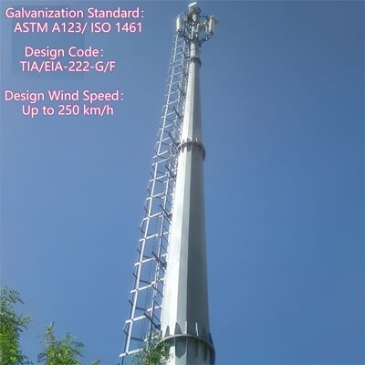 18.26.34M Stedelijk Landschap Monopole Gegalvaniseerd Staal Zelfdragende Outdoor 5G 4G Wifi Esthetische Telecom Toren
