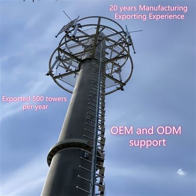 12 18 24M Compacte Monopole Gegalvaniseerde Staal Zelfdragende Outdoor 5G 4G Wifi Kleine Ruimte Telecom Toren