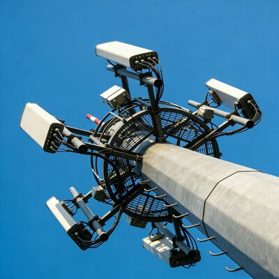 14.20.26M Compacte Grootte Monopole Gegalvaniseerde Staal Zelfdragende Openlucht 5G 4G Satelliet Kleine Gebied Telecom Toren