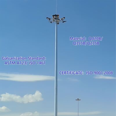 14.20.26M Compacte Grootte Monopole Gegalvaniseerde Staal Zelfdragende Openlucht 5G 4G Satelliet Kleine Gebied Telecom Toren