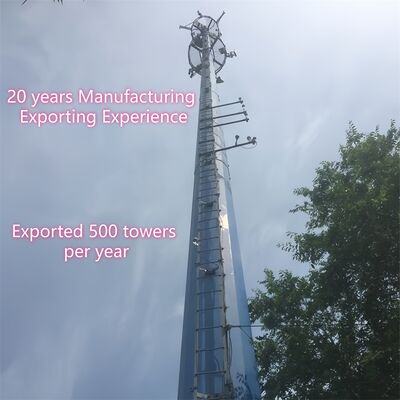 14.20.26M Compacte Grootte Monopole Gegalvaniseerde Staal Zelfdragende Openlucht 5G 4G Satelliet Kleine Gebied Telecom Toren