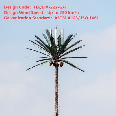 Bionische boomtoren kunstmatig met ANSI TIA 222 G H F en EN 1991 1 4 EN 1993 3 1 ontwerpcodes voor infrastructuur
