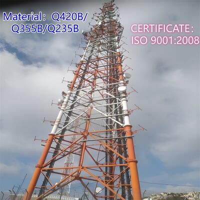 19 27 35M Heavy Duty Verzinkte 3-Potige Buisvormige Stalen Toren Telecom Mast voor Buiten 5G 4G Microgolfcommunicatie en Monitoring