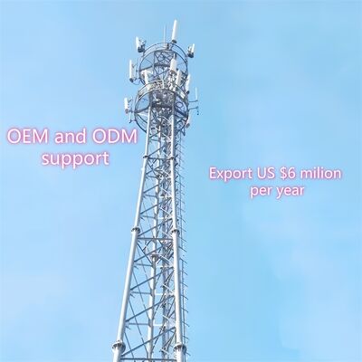 35M Weerbestendige 3-Potige Tubulaire Stalen Toren Ontworpen voor Telecom Microgolf Observatie en Monitoring Installaties