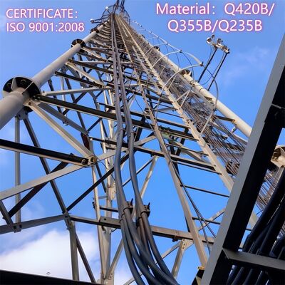 30M 3-benige buisvormige stalen toren ontworpen voor telecommicrowave monitoring observaties en beveiliging toepassingen