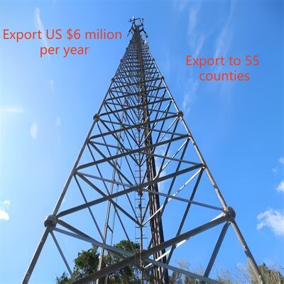 Heavy Duty 3 Legged Tubular Steel Tower gegalvaniseerde telecom structuur ontworpen voor lange levensduur buiten 5G 4G Microwave1