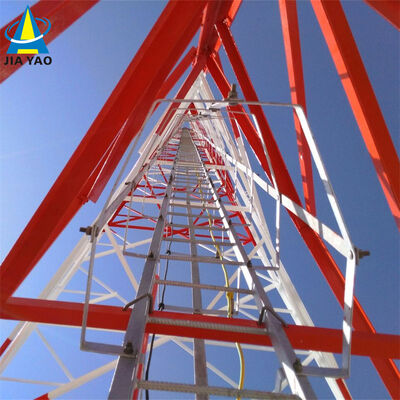 Hoekige, op maat gemaakte multi-circuit roostertoren met 3 poten voor communicatietransmissie Telecom voor tweeërlei gebruik