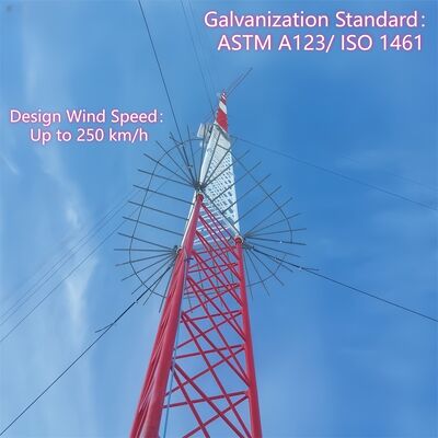Guyed Wire Steel Telecom Tower Fast Delivery Custom Prefabricated Modular Easy Installation