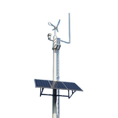 20M 30M Solar Panel Integrated Monopole Tower Energy Saving For Urban 5G Small Cell