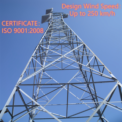 40M 80M 4 Legged Lattice Tower Heavy Load For Multi Operator Base Station