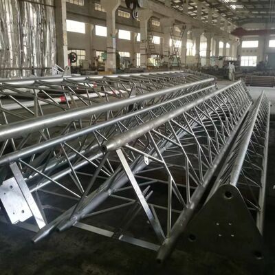 38M Guyed Wire Steel Tower Thermisch verzinkt voor magnetron over lange afstand