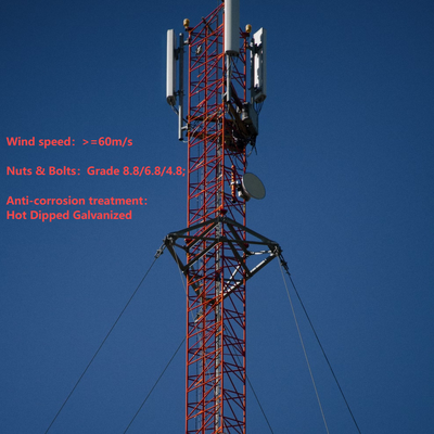 42 45M Q355 stalen getuide antennetoren Snelle implementatie voor externe mijntelecommunicatie
