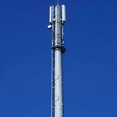 16 24 38 meter ruimtebesparende monopole toren snelle bouw voor voetgangersstraat 5G