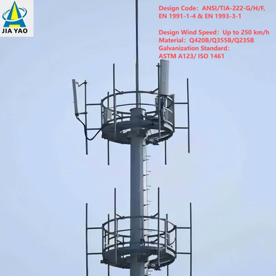 36 meter kleur aangepaste monopole toren voor de implementatie van City Central Park 5G