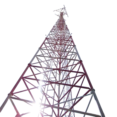 62M Geïntegreerde Ladder 3 Tube Telecom Tower voor Logistics Park Telecom-implementatie