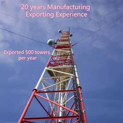 35M Q355 Steel Guyed Tower Light Foundation voor dekking van een groot graslandgebied