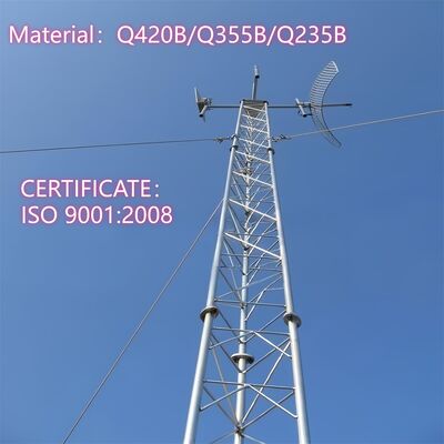 35M Q355 Steel Guyed Tower Light Foundation voor dekking van een groot graslandgebied