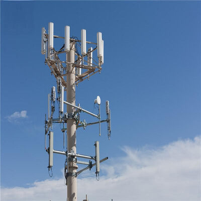 20M Q355 stalen monopole torendakmontage voor kantoorgebouw 5G-implementatie