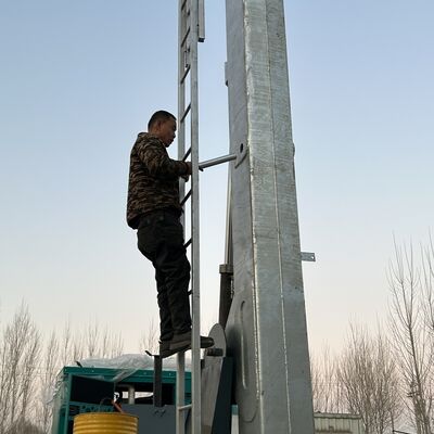 12m - 25m Draagbare Telescopische Stalen Mast Toren voor Mobiele Basisstations en Tijdelijke Evenement Surveillance met Elektrisch Hefsysteem en Snelle Implementatie Basis