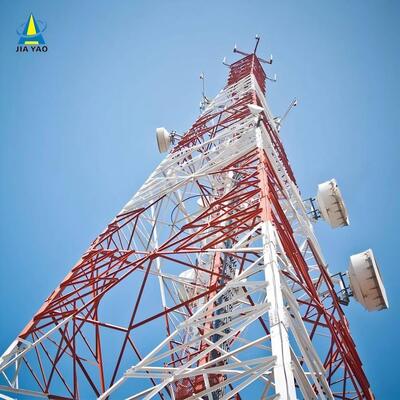 Robuuste 4-potige hoekige stalen roostertoren met geoptimaliseerde draagstructuur voor landelijke telecominfrastructuur ANSI/TIA-222-G standaard
