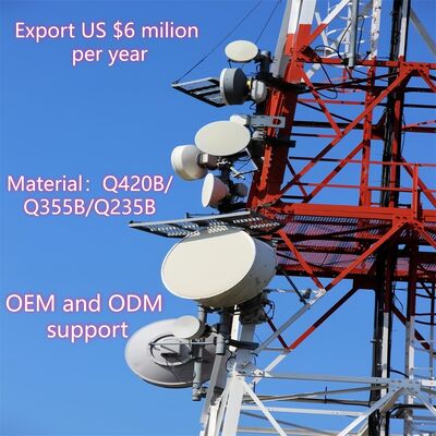 Robuuste 4-potige hoekige stalen roostertoren met geoptimaliseerde draagstructuur voor landelijke telecominfrastructuur ANSI/TIA-222-G standaard