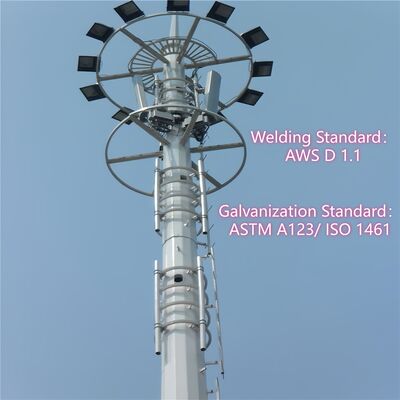 Integrated 5G Smart Street Light Pole Steel Monopole Communication Tower for Urban Intelligence Surveillance and Wireless Site