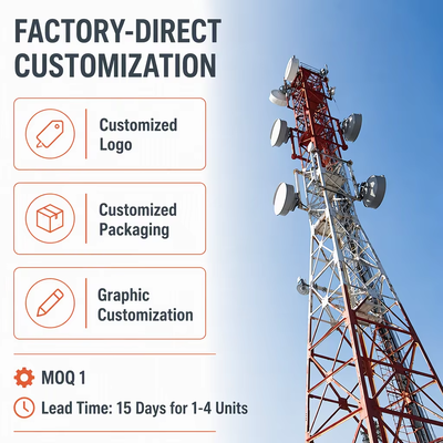 4 Legged Angular Steel Communication Tower Self Supporting Telecom Tower for Wireless Network